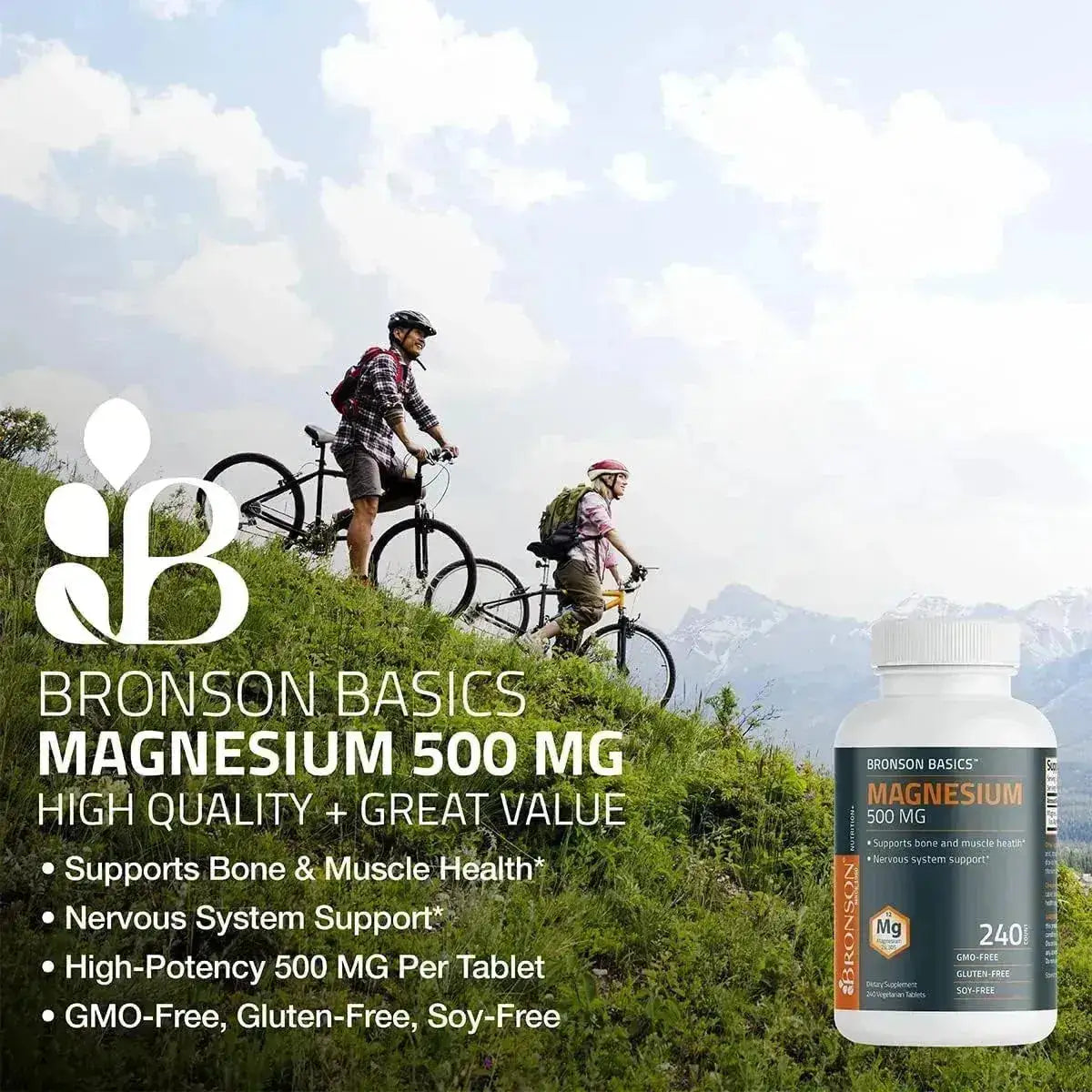 BRONSON - Bronson Magnesium 500Mg. 120 Tabletas - The Red Vitamin MX - Suplementos Alimenticios - {{ shop.shopifyCountryName }}