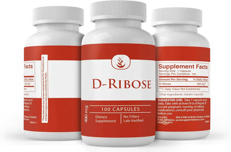 PURE ORIGINAL INGREDIENTS - Pure Original Ingredients D-Ribose 100 Capsulas - The Red Vitamin MX - Suplementos Alimenticios - {{ shop.shopifyCountryName }}