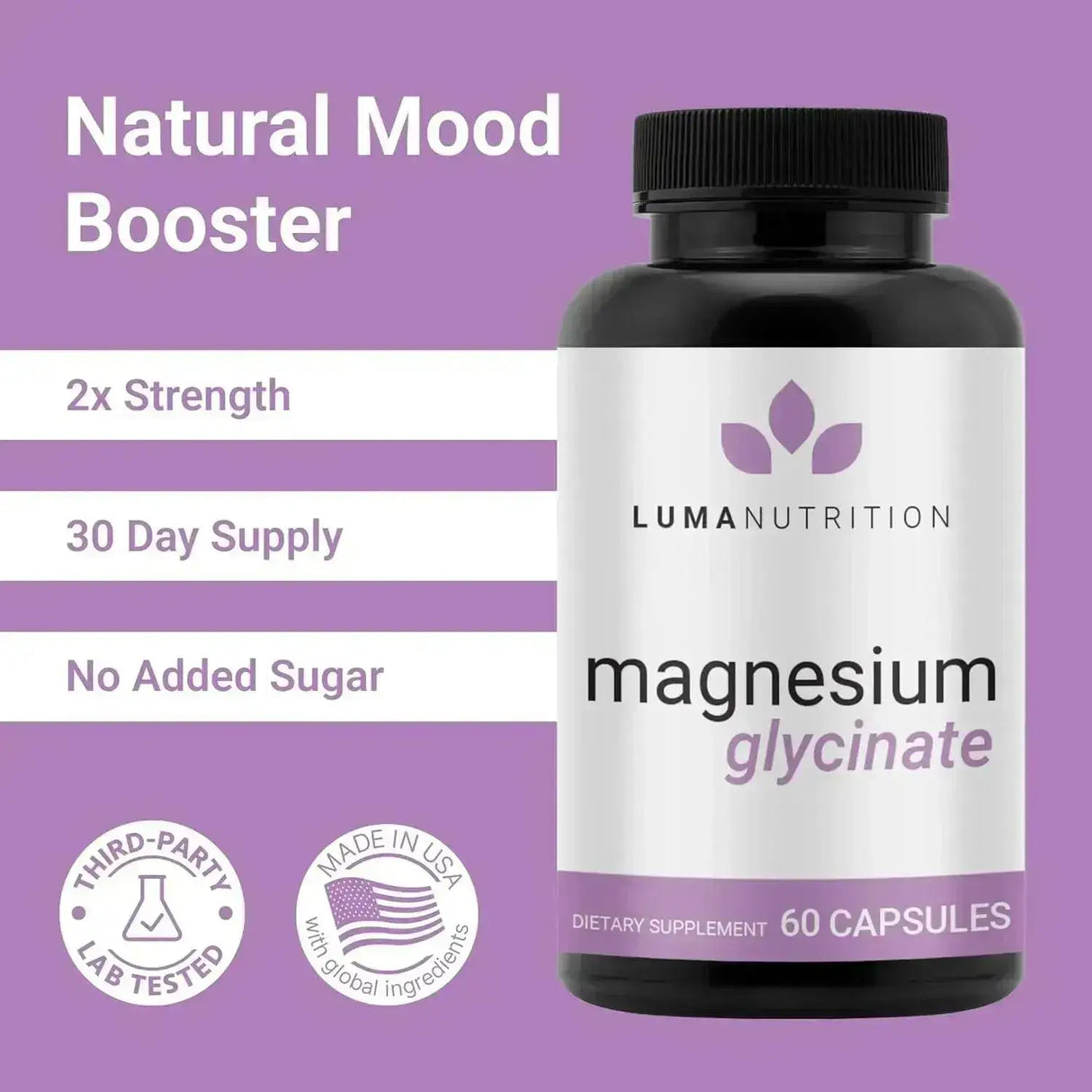 LUMA NUTRITION - Luma Nutrition Magnesium Glycinate 1000Mg. 60 Capsulas - The Red Vitamin MX - Suplementos Alimenticios - {{ shop.shopifyCountryName }}