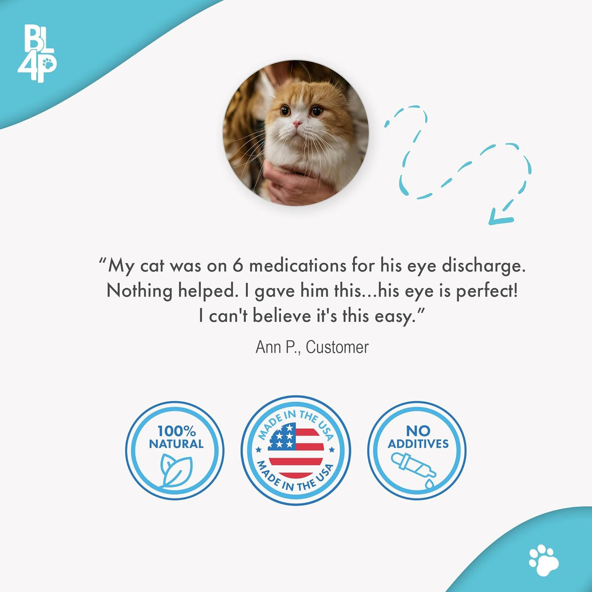 BestLife4Pets Cat Eye Infection & Vision Care Support 400 Tabletas