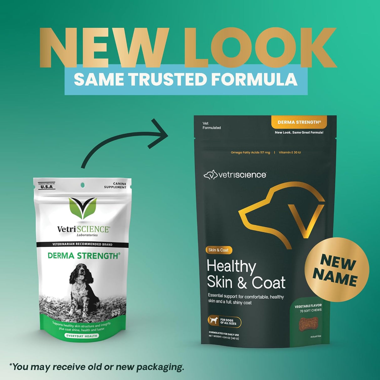 VetriScience Healthy Skin & Coat Chews 70 Masticables