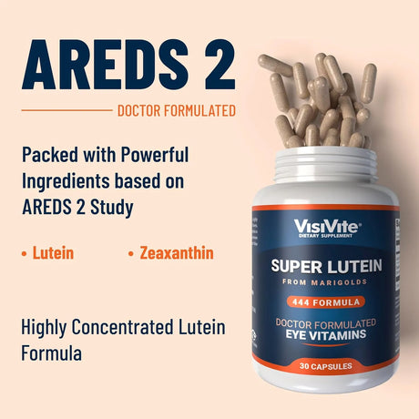 VISIVITE - VisiVite Super Lutein 444 Eye Lutein Max Vision Vitamins 30 Capsulas - The Red Vitamin MX - Suplementos Alimenticios - {{ shop.shopifyCountryName }}