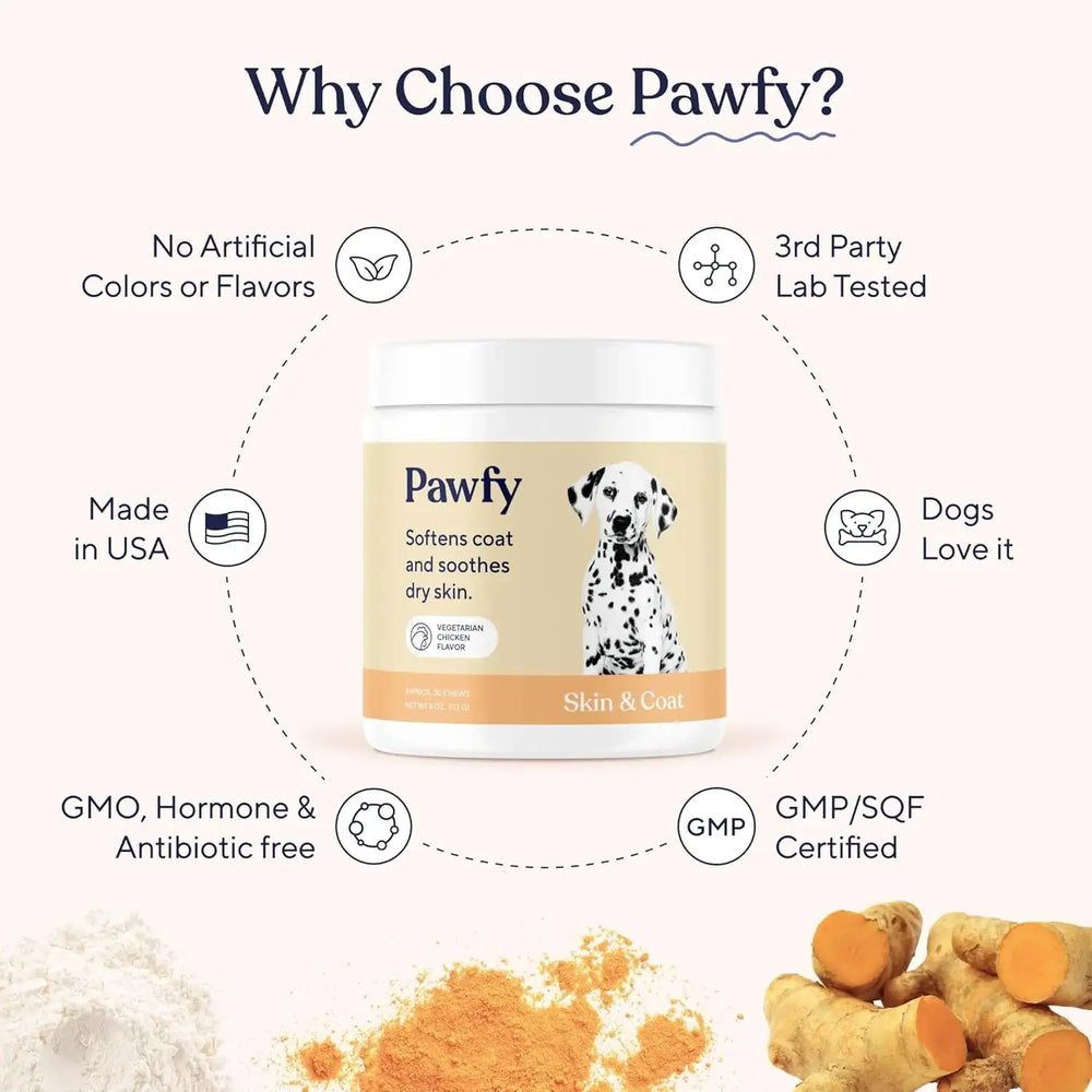 PAWFY - Pawfy Skin & Coat with Salmon Oil Dog Allergy Relief Chews Bacon 30 Masticables - The Red Vitamin MX - Remedios Para La Picazón De Perros - {{ shop.shopifyCountryName }}