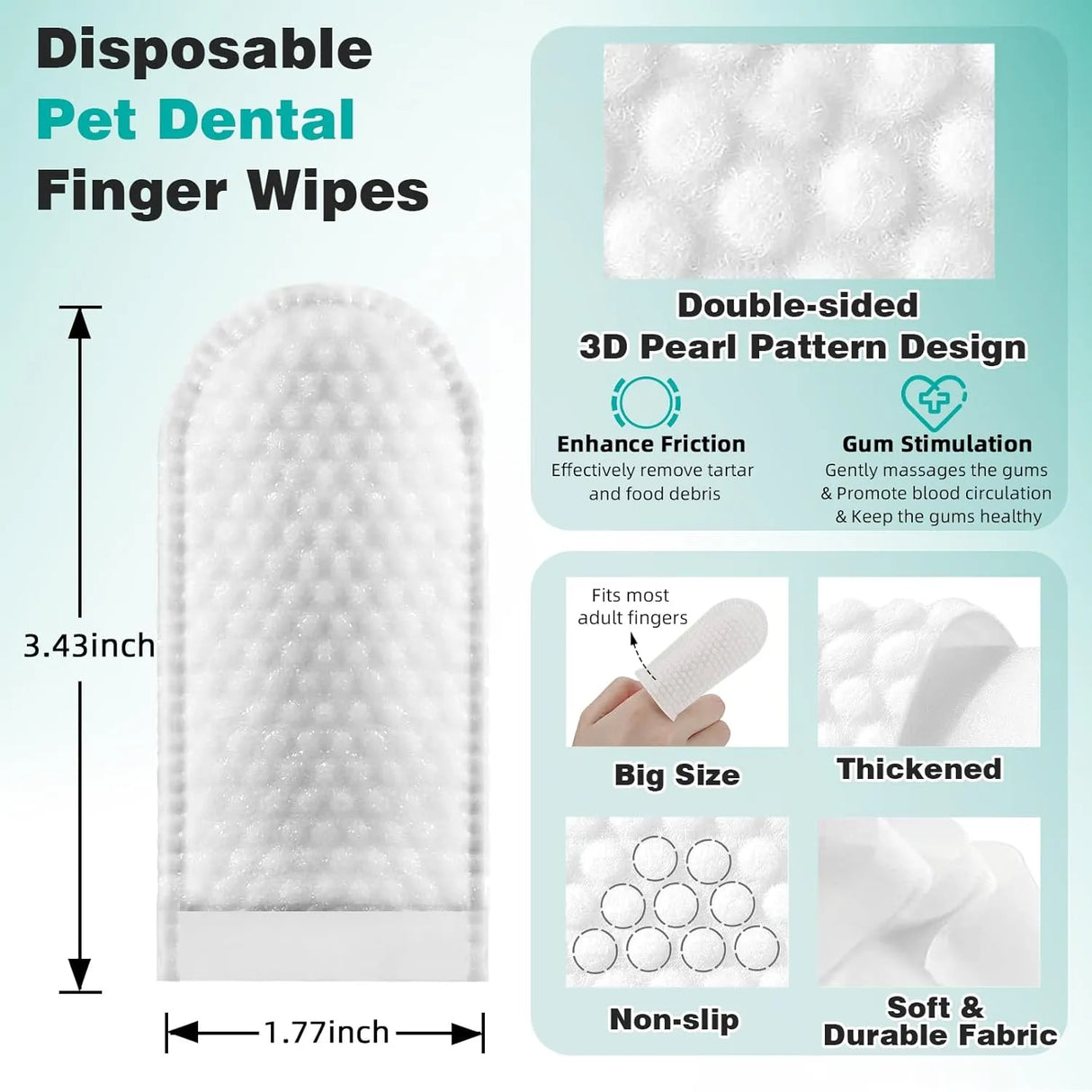 BOLYCEN - Bolycen Pet Dental Finger Wipes for Dogs & Cats Unscented 60 Toallitas - The Red Vitamin MX - Cuidado Dental Para Perros - {{ shop.shopifyCountryName }}