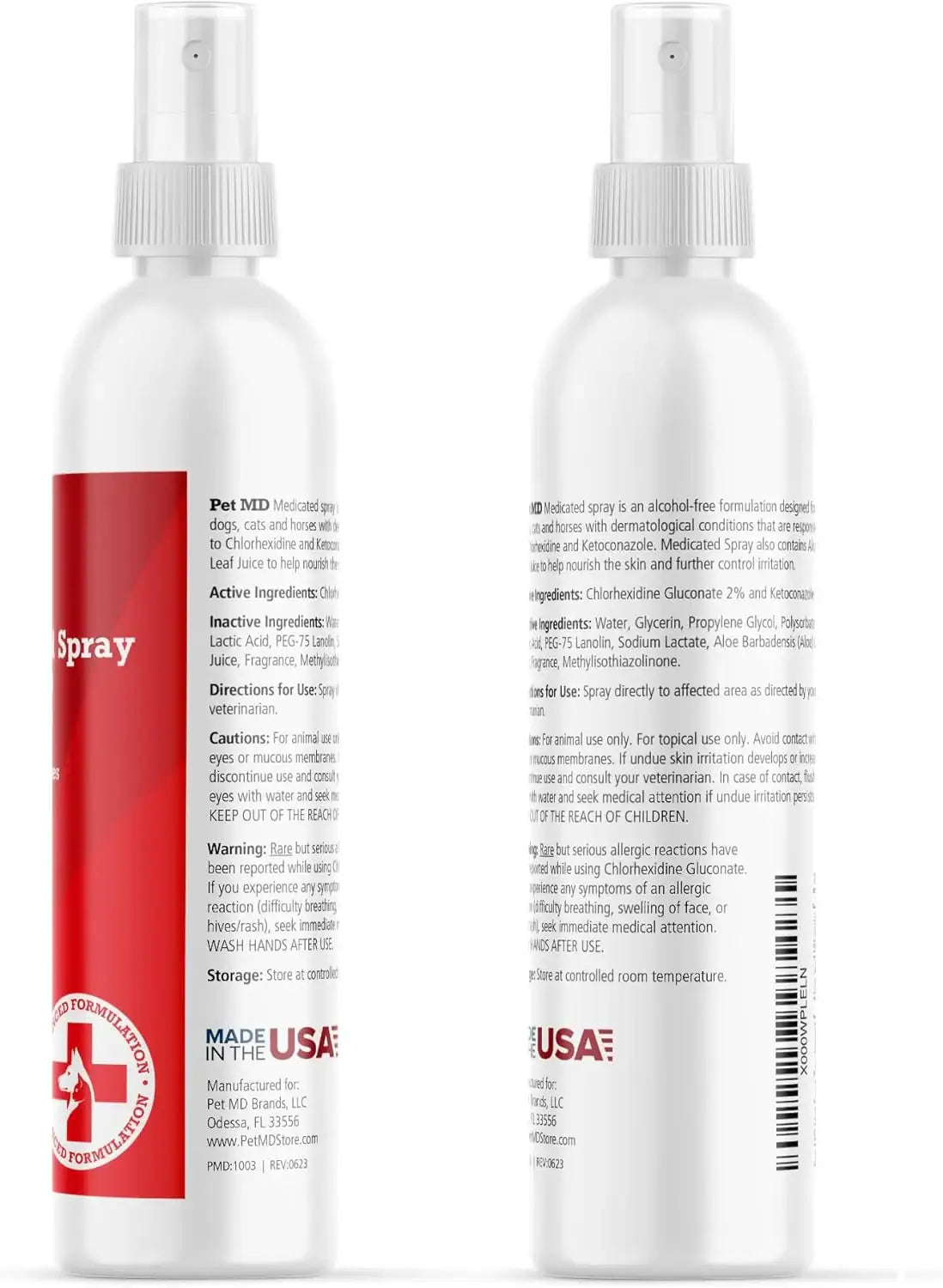 PET MD - Pet MD Topical Spray for Dogs Cats and Horses 8 Fl.Oz. - The Red Vitamin MX - Remedios Para La Picazón De Perros - {{ shop.shopifyCountryName }}