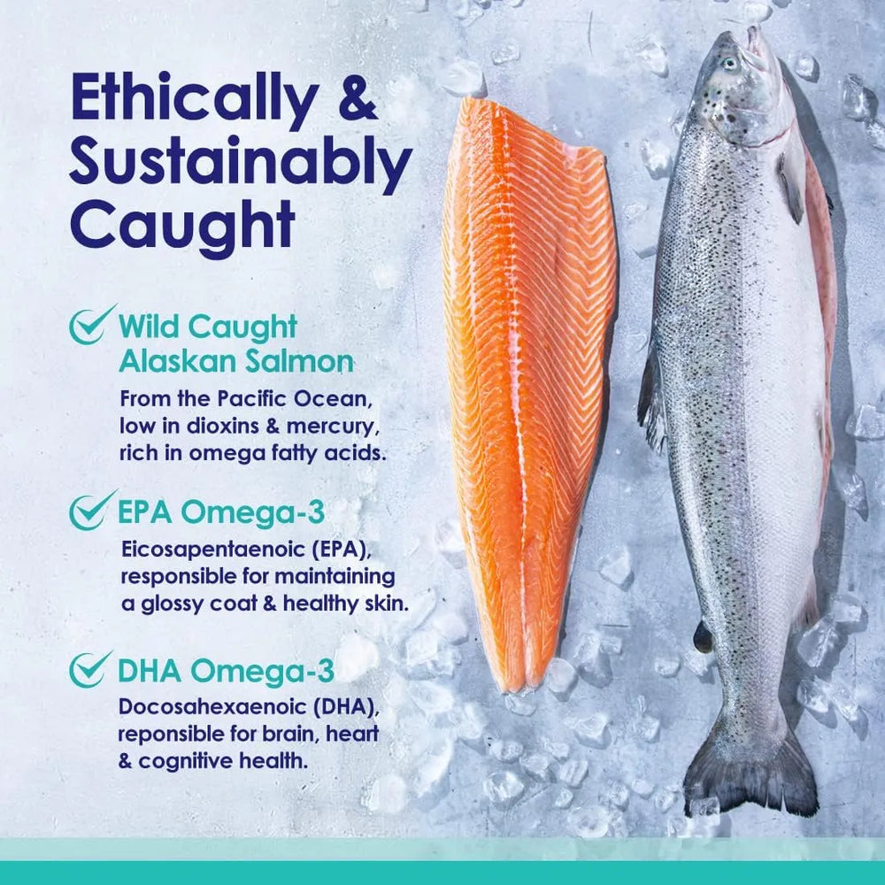 NULIFE - NuLife Pure Wild Alaskan Salmon Oil for Dogs 120 Capsulas Blandas - The Red Vitamin MX - Aceite De Pescado Para Perros - {{ shop.shopifyCountryName }}