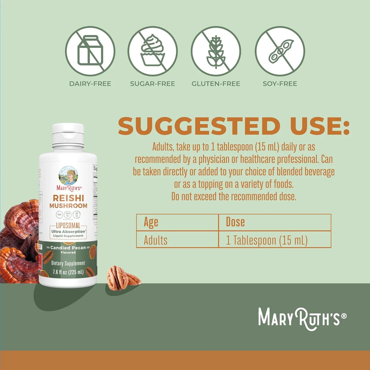 MARY RUTH ORGANICS - MaryRuth Organics Reishi Vegan Mushroom 225Ml. - The Red Vitamin MX - Suplementos Alimenticios - {{ shop.shopifyCountryName }}