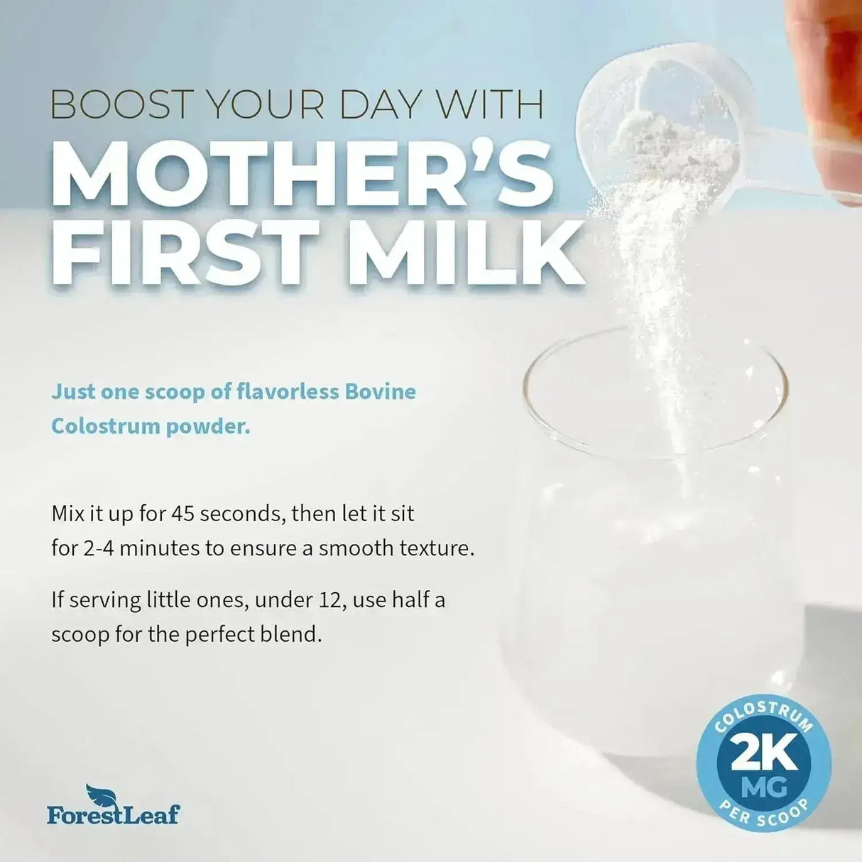 FOREST LEAF - ForestLeaf Colostrum Powder 50% IgG Unflavored 45 Servicios 90Gr. - The Red Vitamin MX - Suplementos Alimenticios - {{ shop.shopifyCountryName }}