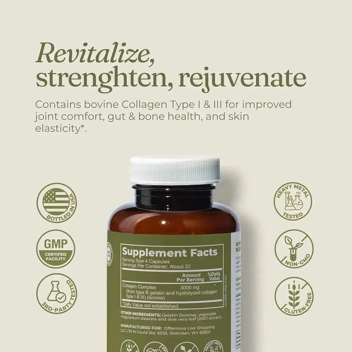 OFFERNOVA - Offernova Collagen Ultra 3000Mg. 90 Capsulas - The Red Vitamin MX - Suplementos Alimenticios - {{ shop.shopifyCountryName }}