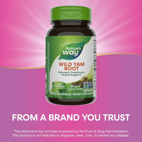 NATURE'S WAY - Nature's Way Wild Yam Root 700Mg. 100 Capsulas - The Red Vitamin MX - Suplementos Alimenticios - {{ shop.shopifyCountryName }}