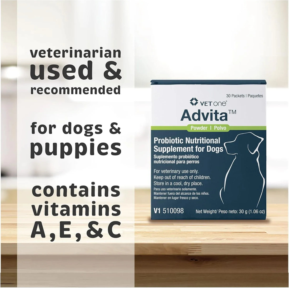 VETONE - VetOne Advita Probiotic Nutritional Supplement for Dogs 30 Paquetes - The Red Vitamin MX - Probióticos Para Perros - {{ shop.shopifyCountryName }}