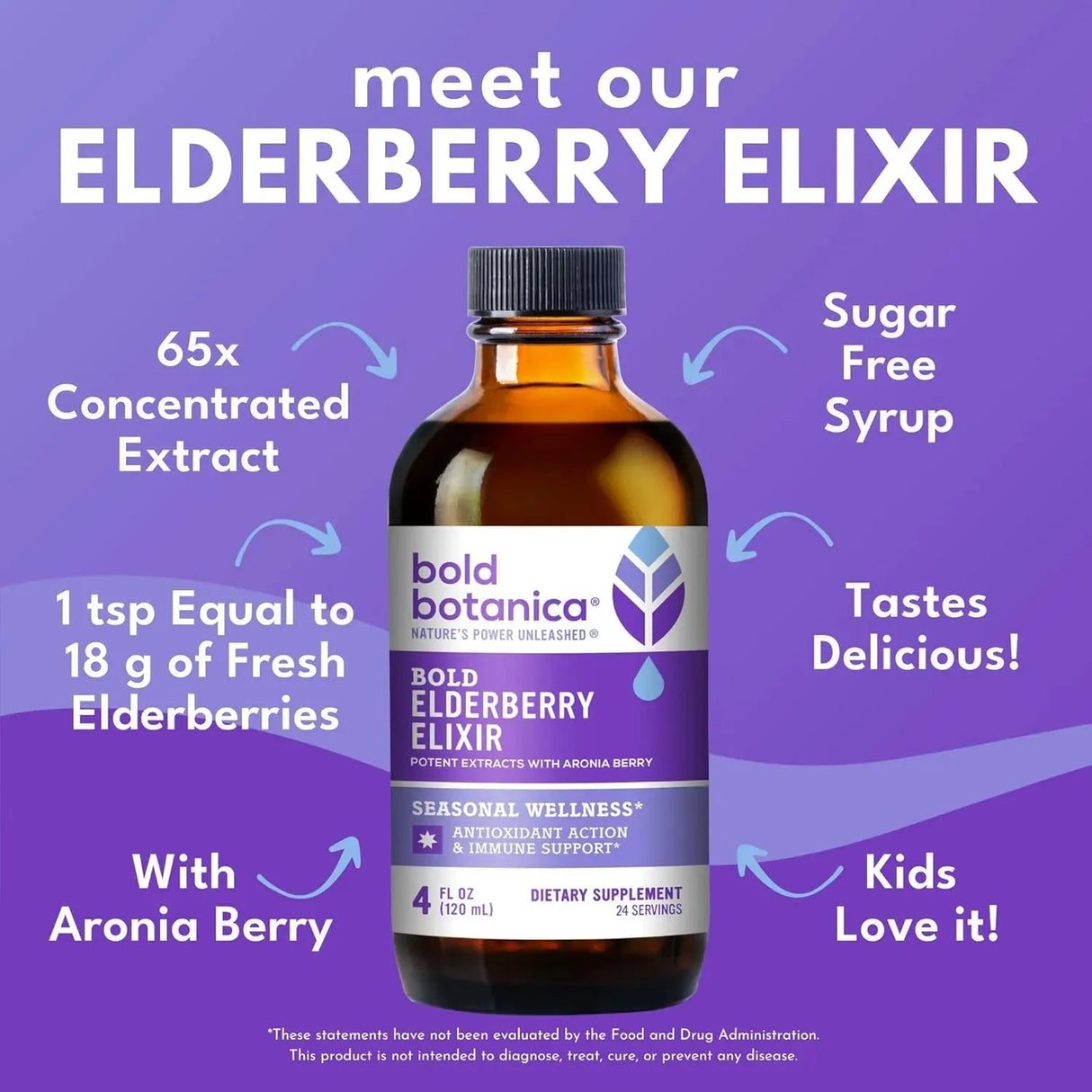 BOLD BOTANICA - Bold Botanica Elderberry Elixir 4 Fl.Oz. - The Red Vitamin MX - Suplementos Alimenticios - {{ shop.shopifyCountryName }}
