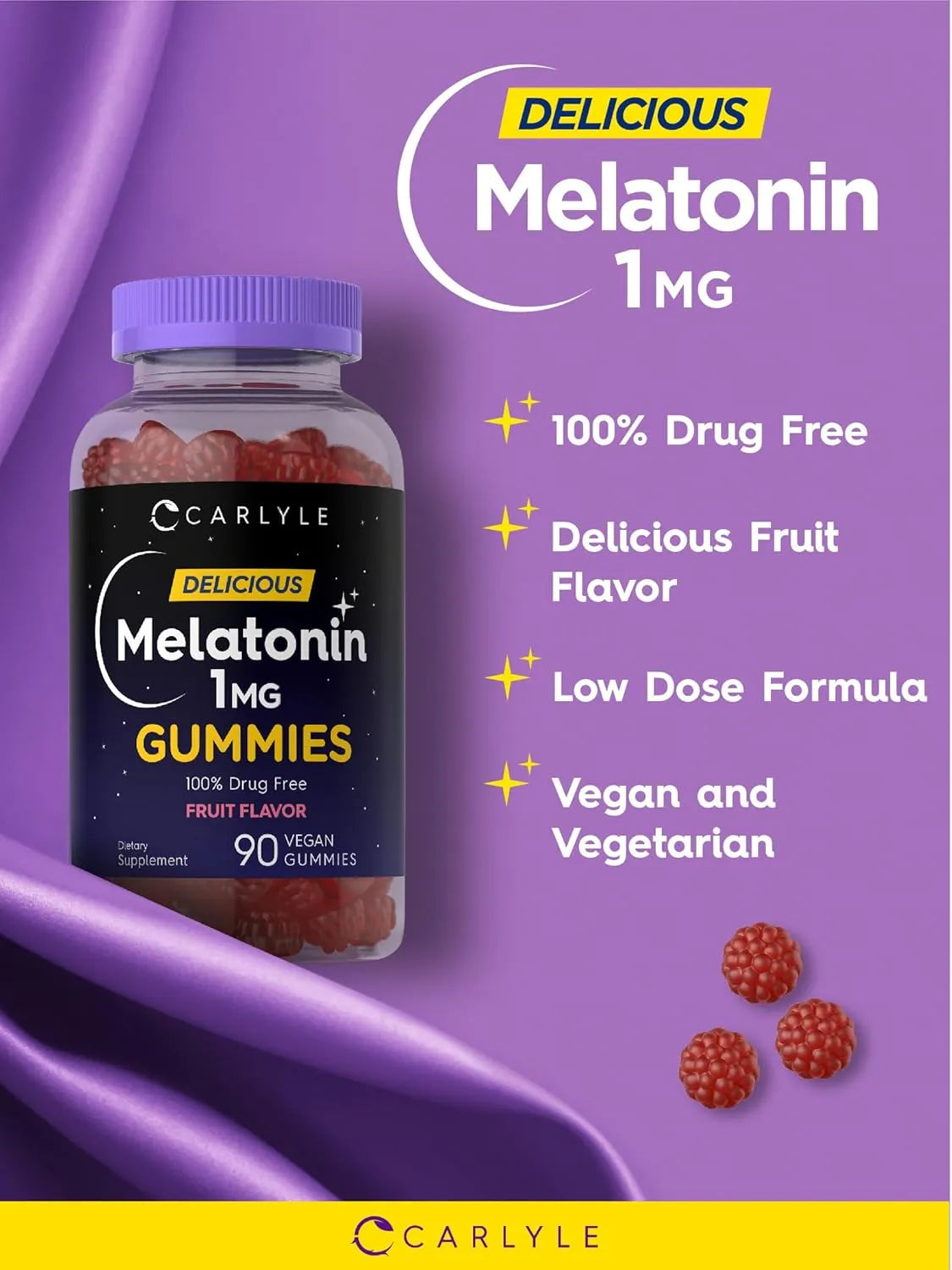 CARLYLE - Carlyle Melatonin Gummies 1Mg. 90 Gomitas - The Red Vitamin MX - Suplementos Alimenticios - {{ shop.shopifyCountryName }}