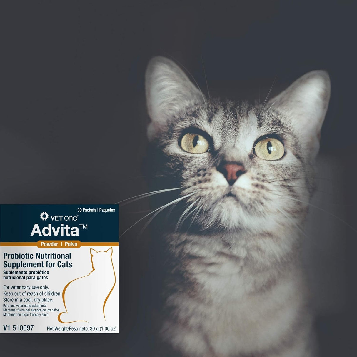 VetOne Advita Powder Probiotic Nutritional Supplement for Cats 30 Paquetes