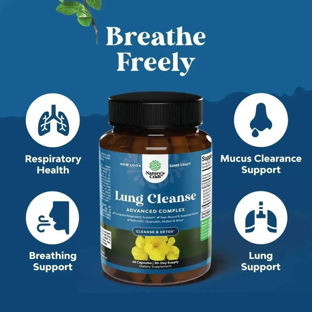 NATURES CRAFT - Natures Craft Lung Detox Mullein Leaf 60 Capsulas - The Red Vitamin MX - Suplementos Alimenticios - {{ shop.shopifyCountryName }}