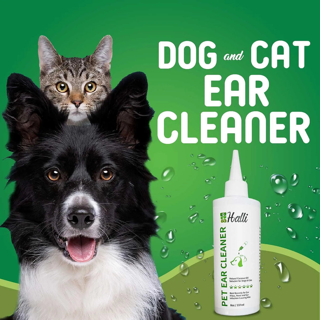 HALLI - HALLI Jamaican Inspired Plant-Based Dog Ear Cleaner with Coconut Oil and Aloe Vera 8 Fl.Oz. - The Red Vitamin MX - Cuidado Del Oído De Perros - {{ shop.shopifyCountryName }}
