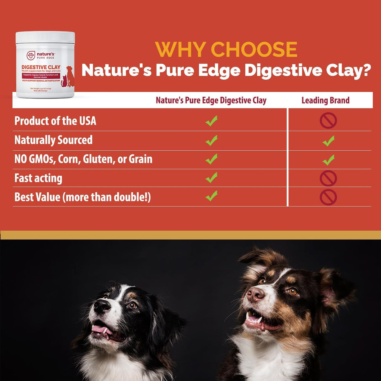 Nature's Pure Edge Clay Powder Anti Diarrhea for Dogs & Cats 210Gr.