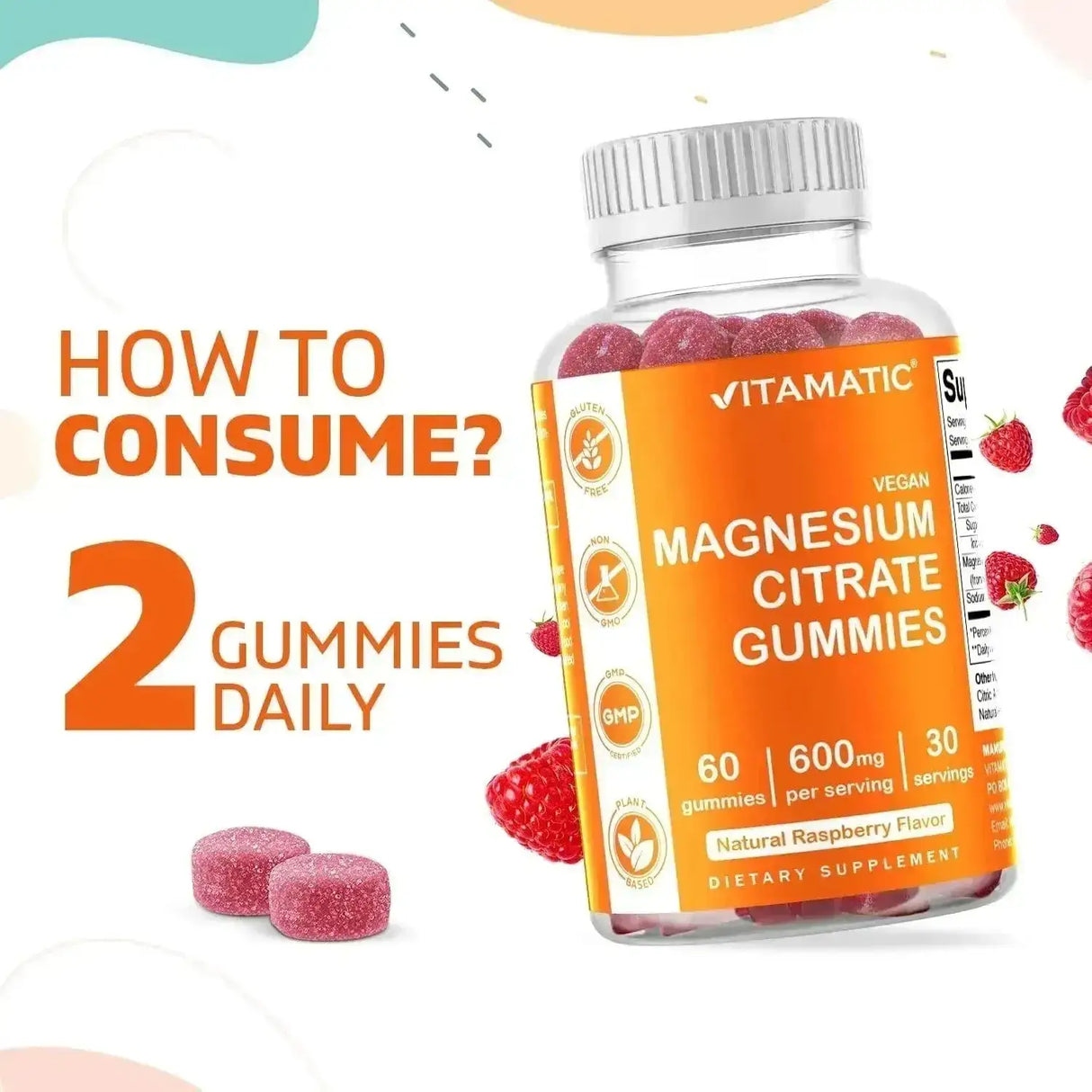 VITAMATIC - Vitamatic Magnesium Citrate Gummies 600Mg. 60 Gomitas 2 Pack - The Red Vitamin MX - Suplementos Alimenticios - {{ shop.shopifyCountryName }}