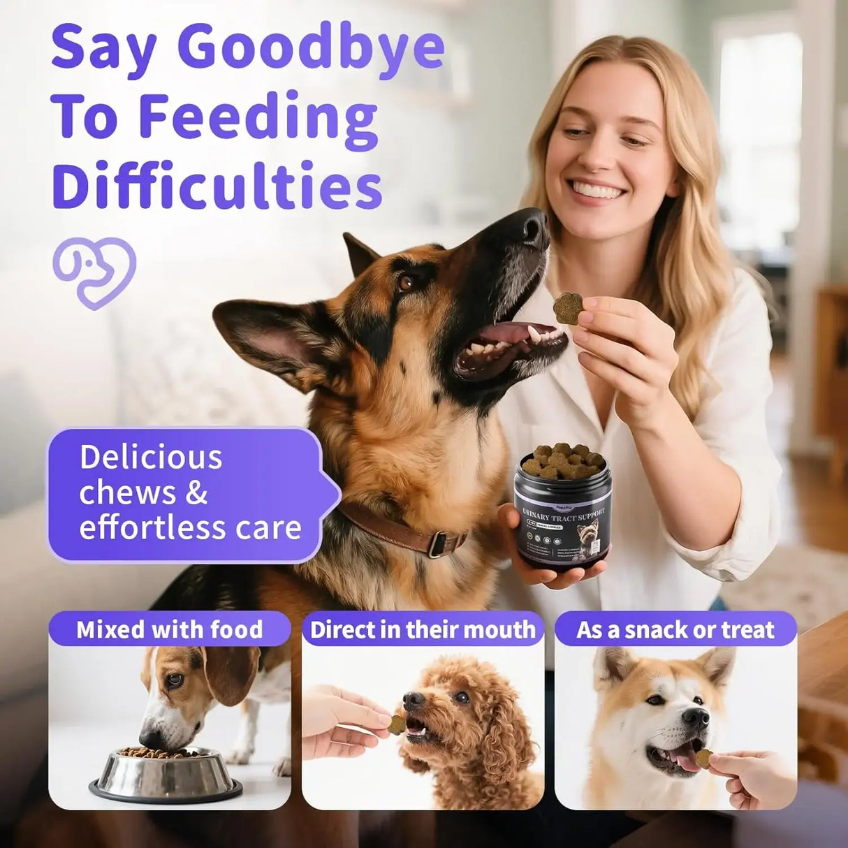 POPPAW - POPPAW Cranberry Supplement for Dog UTI Treatment Chicken 90 Masticables - The Red Vitamin MX - Salud De Tracto Urinario Para Perros - {{ shop.shopifyCountryName }}