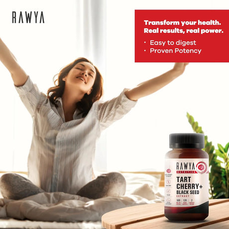 RAWYA - RAWYA Nutrition Tart Cherry Extract with Black Seed Powder 500Mg. 120 Capsulas - The Red Vitamin MX - Suplementos Alimenticios - {{ shop.shopifyCountryName }}