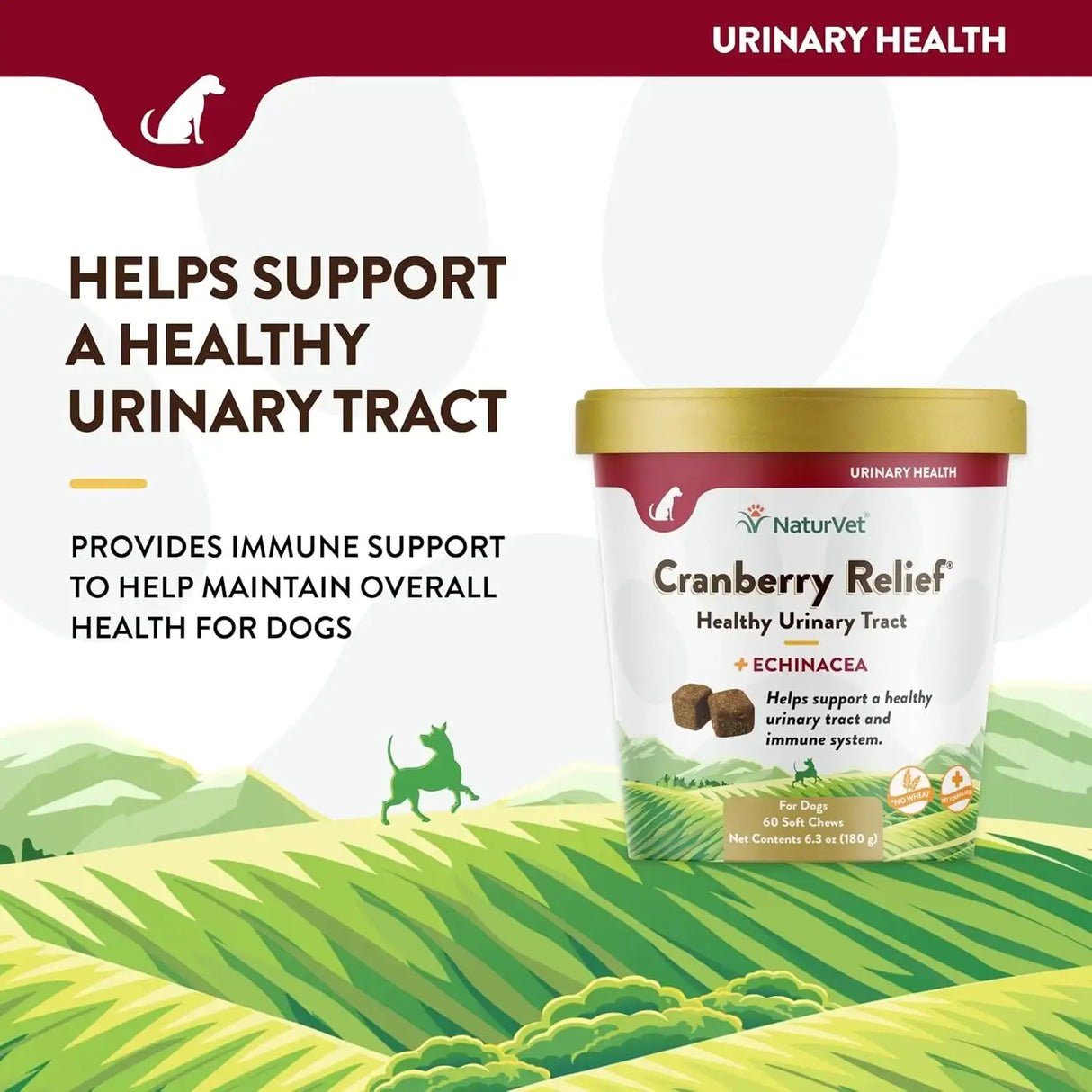 NATURVET - NaturVet Cranberry Relief Plus Echinacea 60 Masticables - The Red Vitamin MX - Salud De Tracto Urinario Para Perros - {{ shop.shopifyCountryName }}