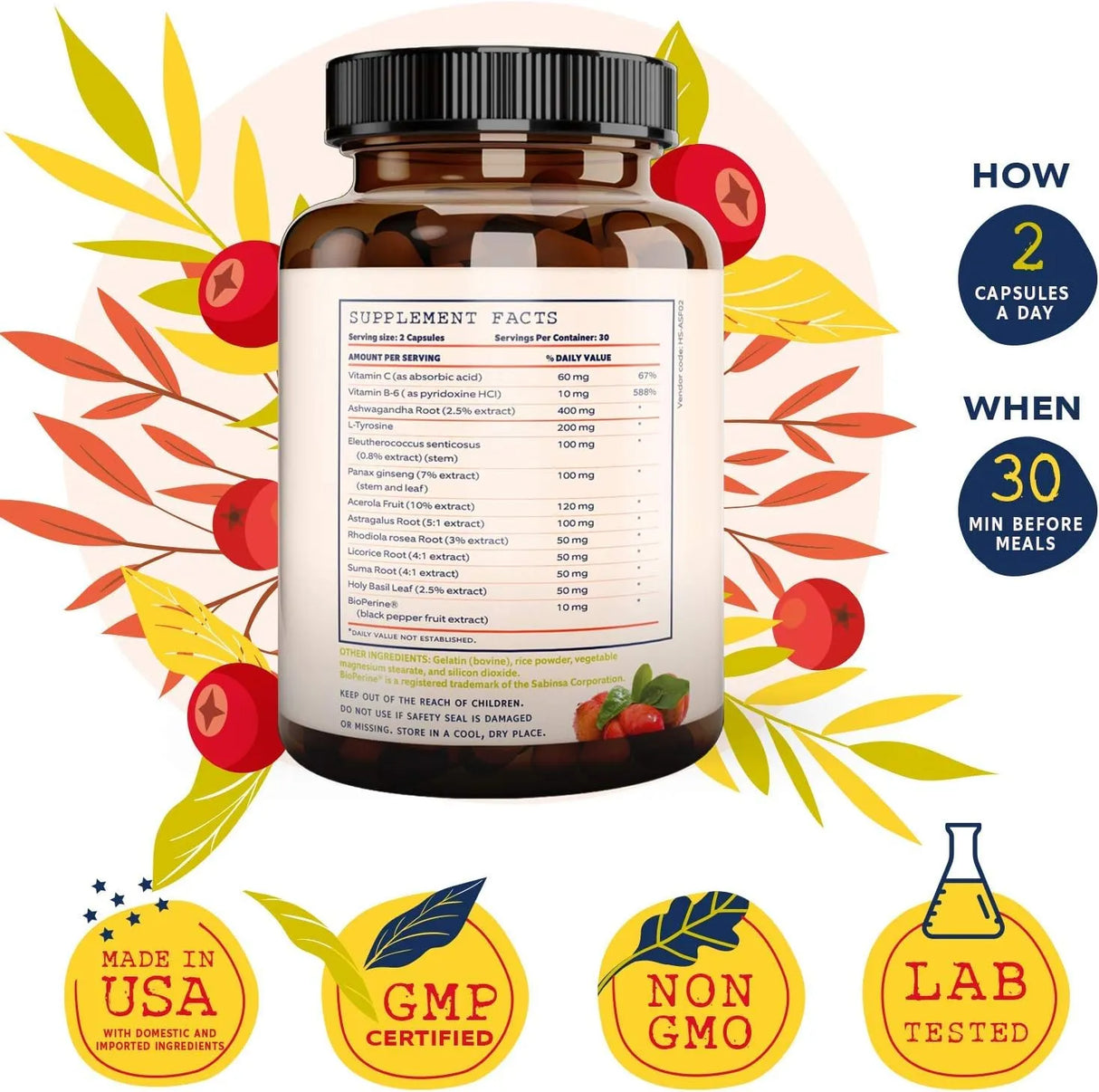 NUTRATEMPLE - NUTRATEMPLE Adrenal Support & Cortisol Manager 60 Capsulas - The Red Vitamin MX - Suplementos Alimenticios - {{ shop.shopifyCountryName }}