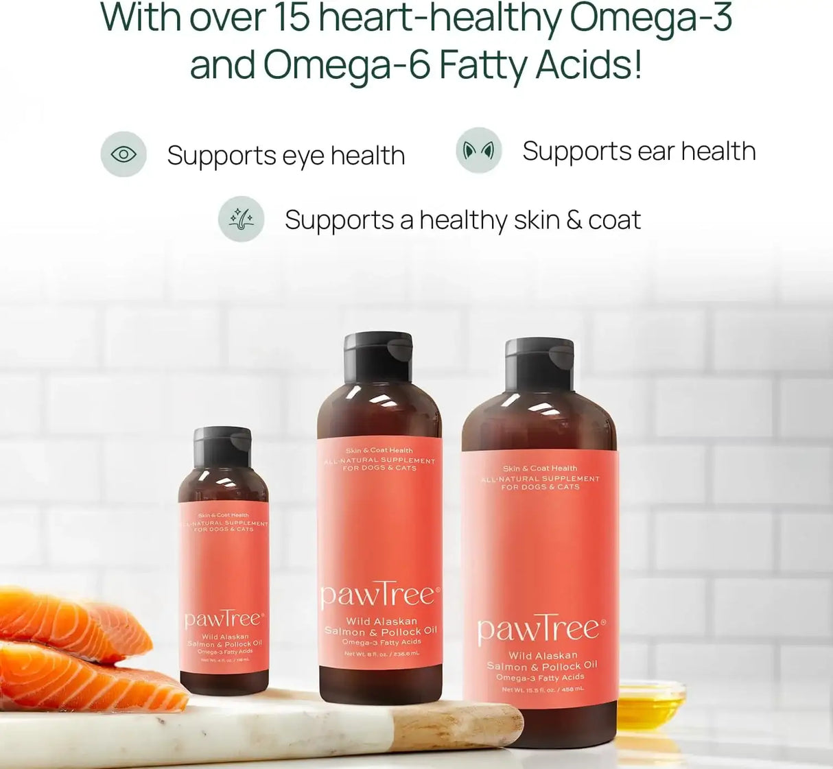 PAWTREE - pawTree Salmon Oil-Dog 458Ml. - The Red Vitamin MX - Aceite De Pescado Para Perros - {{ shop.shopifyCountryName }}