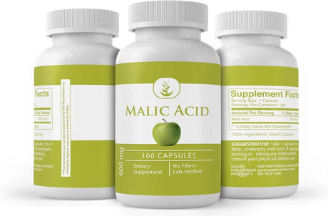 PURE ORIGINAL INGREDIENTS - Pure Original Ingredients Malic Acid 100 Capsulas - The Red Vitamin MX - Suplementos Alimenticios - {{ shop.shopifyCountryName }}