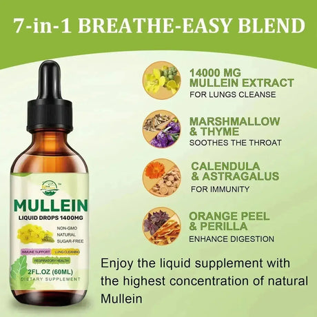 NATURE'S LIVE - Nature's live Mullein Drops for Lungs 2 Fl.Oz. - The Red Vitamin MX - Suplementos Alimenticios - {{ shop.shopifyCountryName }}