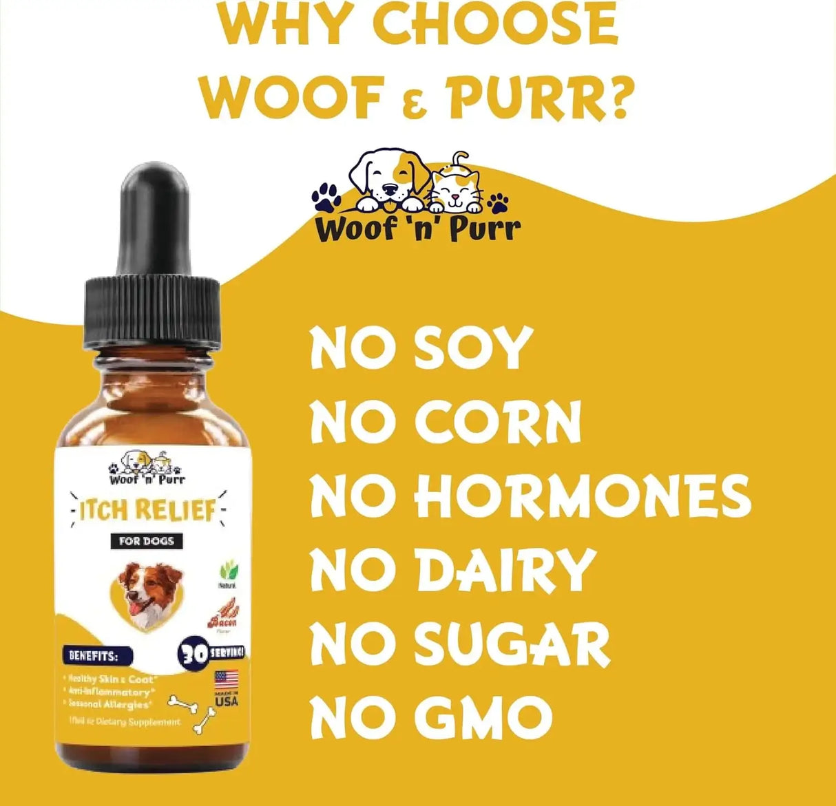 WOOF N PURR - Woof 'n' Purr Natural Itch Relief for Dogs 1 Fl.Oz. - The Red Vitamin MX - Remedios Para La Picazón De Perros - {{ shop.shopifyCountryName }}