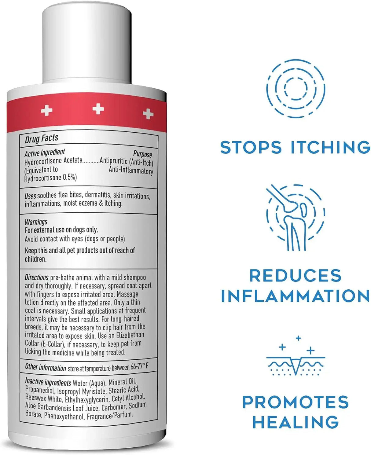 DOGSWELL - DOGSWELL Remedy + Recovery 0.5% Hydrocortisone Lotion for Dogs 4 Fl.Oz. - The Red Vitamin MX - Remedios Para La Picazón De Perros - {{ shop.shopifyCountryName }}