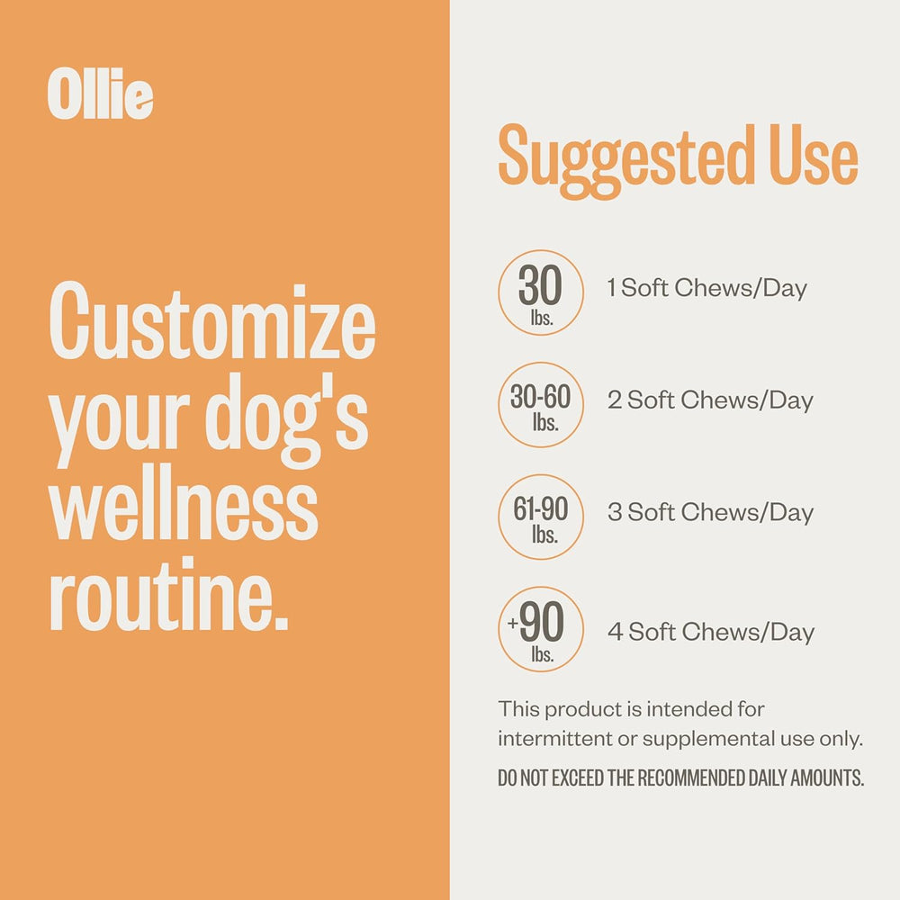 Ollie Dog Skin & Coat Supplement 60 Masticables