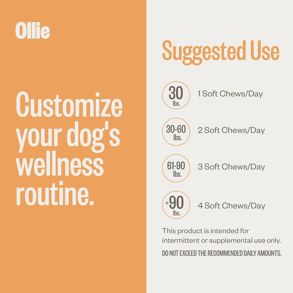 Ollie Dog Skin & Coat Supplement 60 Masticables