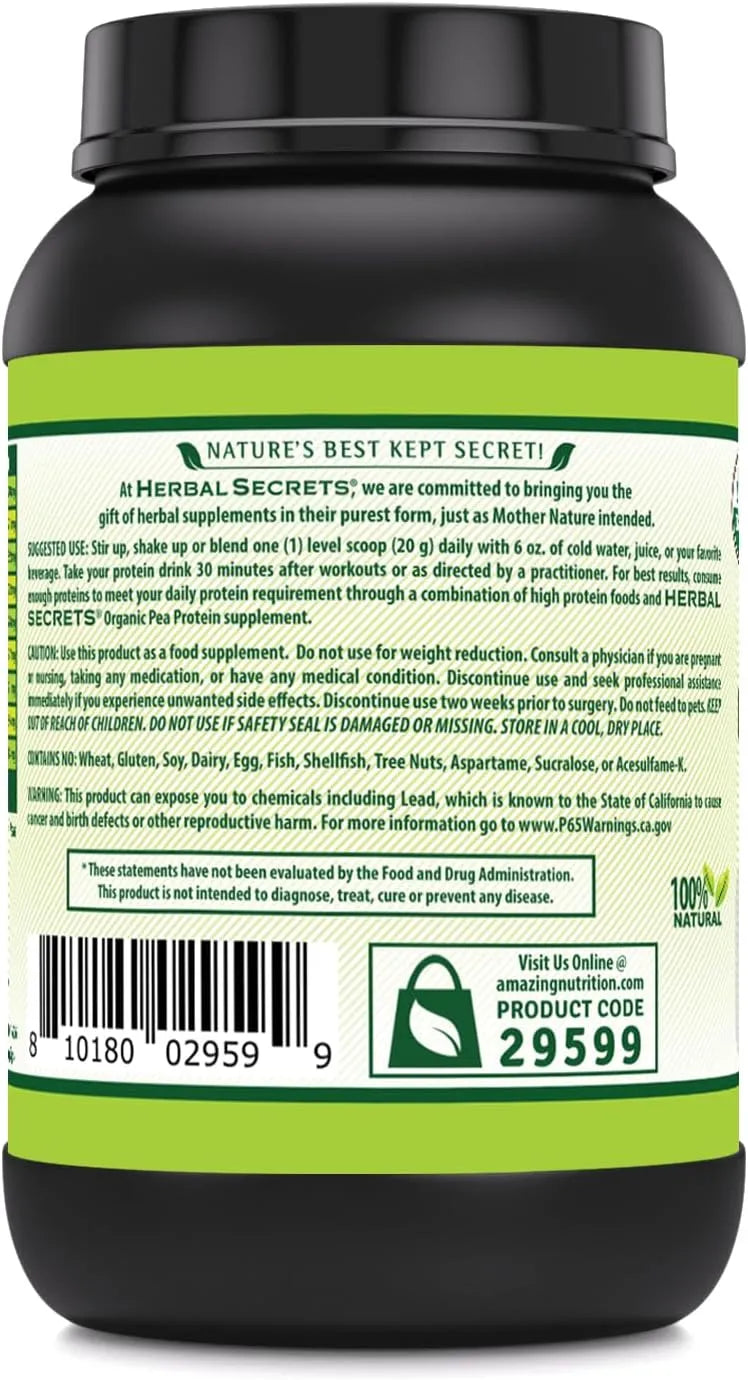 HERBAL SECRETS - Herbal Secrets Pea Protein Unflavored 907Gr. - The Red Vitamin MX - Suplementos Alimenticios - {{ shop.shopifyCountryName }}