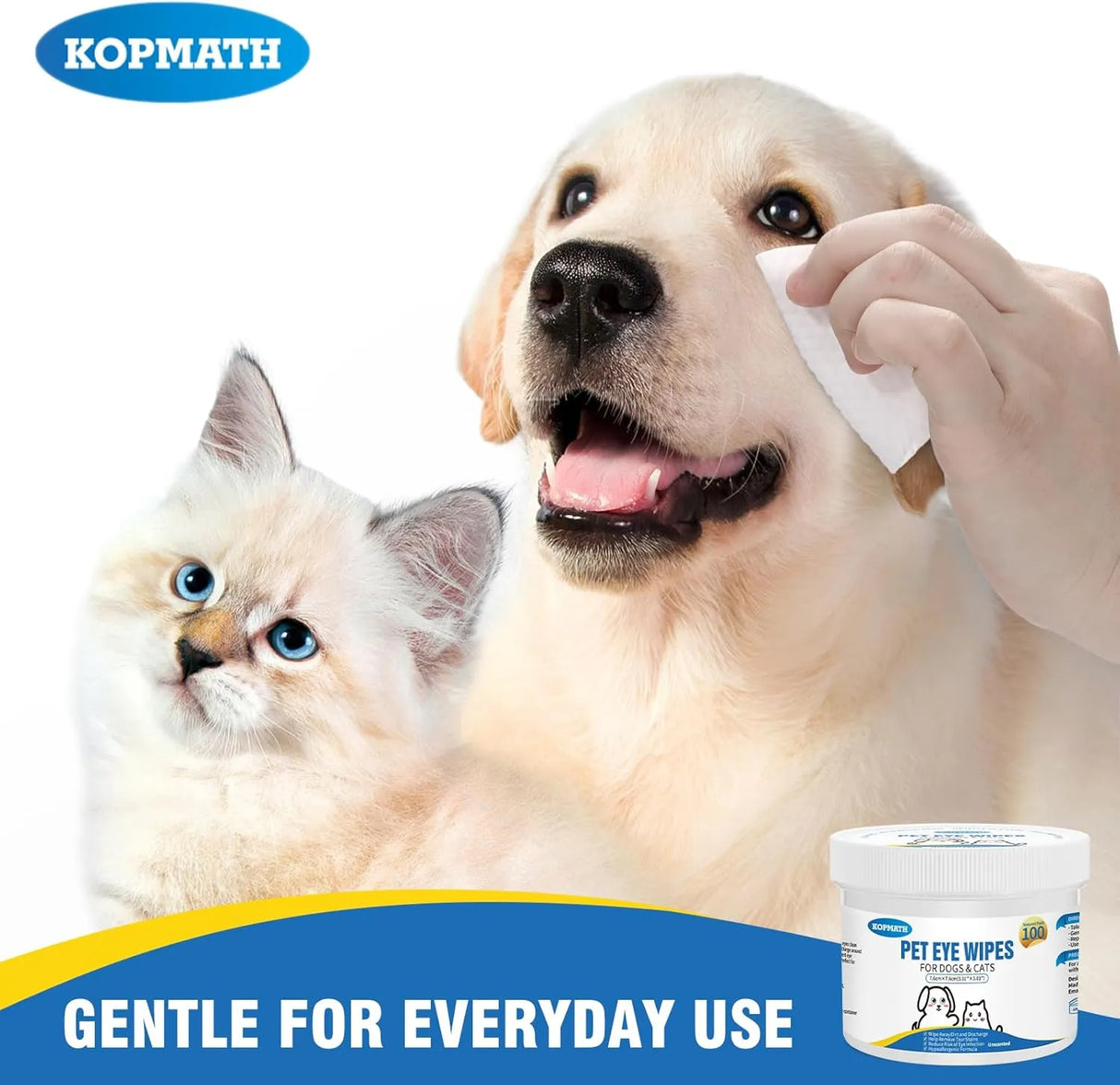 KOPMATH - Kopmath Dog Eye Wipes Unscented 100 Toallitas - The Red Vitamin MX - Cuidado De Los Ojos De Los Perros - {{ shop.shopifyCountryName }}