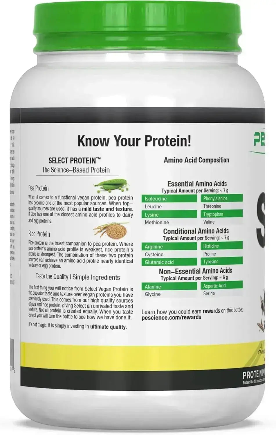 PESCIENCE - PEScience Select Vegan Plant Based Protein Powder Mint Chocolate 27 Servicios 878Gr. - The Red Vitamin MX - Suplementos Alimenticios - {{ shop.shopifyCountryName }}