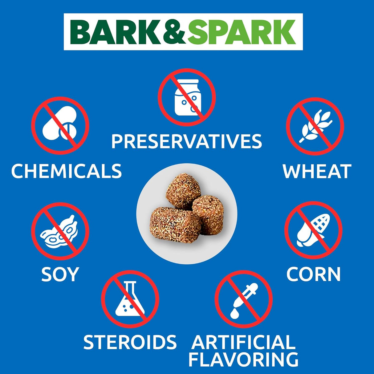 BARK&Spark No Poo Chews for Dogs 180 Masticables