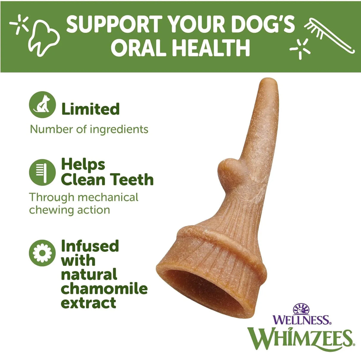 WELLNESS WHIMZEES - WHIMZEES Wellness Occupy Dog Dental Treats Medium Size 12 Piezas - The Red Vitamin MX - Cuidado Dental Para Perros - {{ shop.shopifyCountryName }}