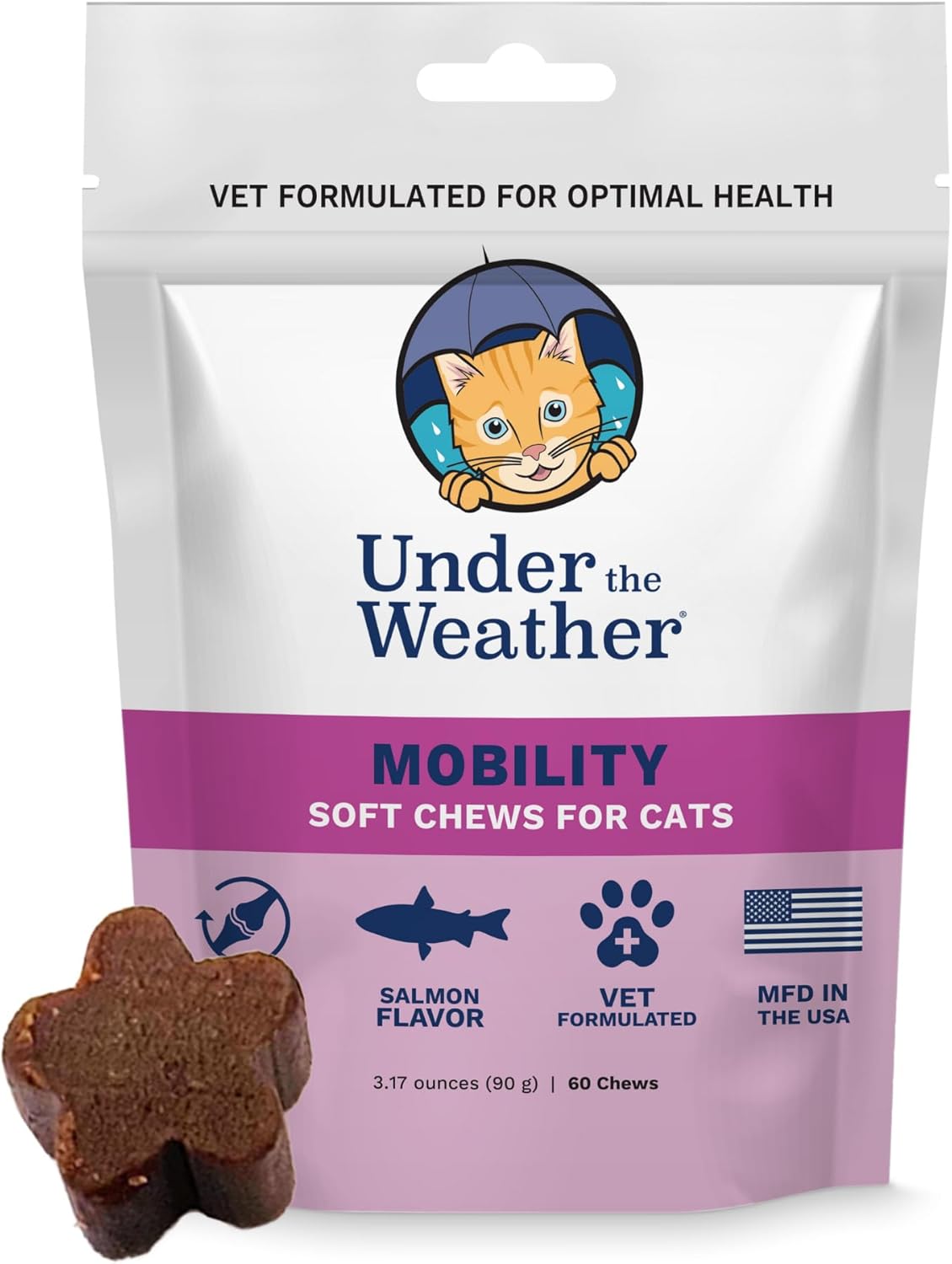 Under The Weather Pet Mobility Chews for Cats 60 Masticables