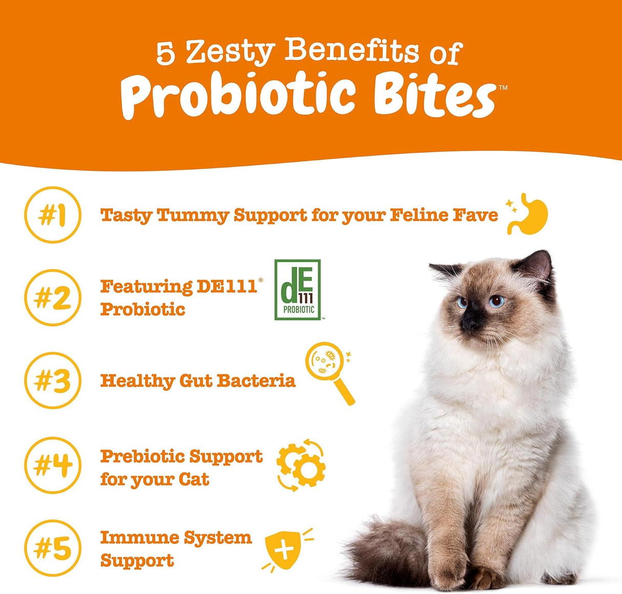 Zesty Paws Probiotic Bites for Cats 60 Masticables