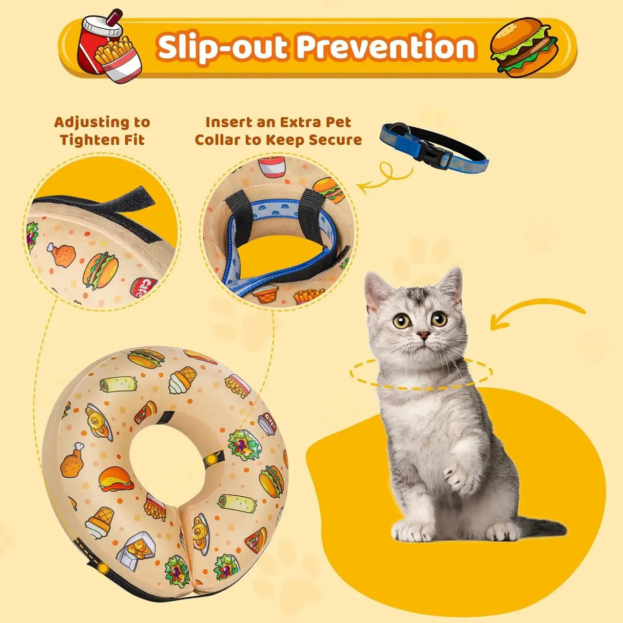 GRAND LINE - Grand Line Hamburger Inflatable Collar SMALL - The Red Vitamin MX - Collares y Conos De Recuperación Para Perros - {{ shop.shopifyCountryName }}