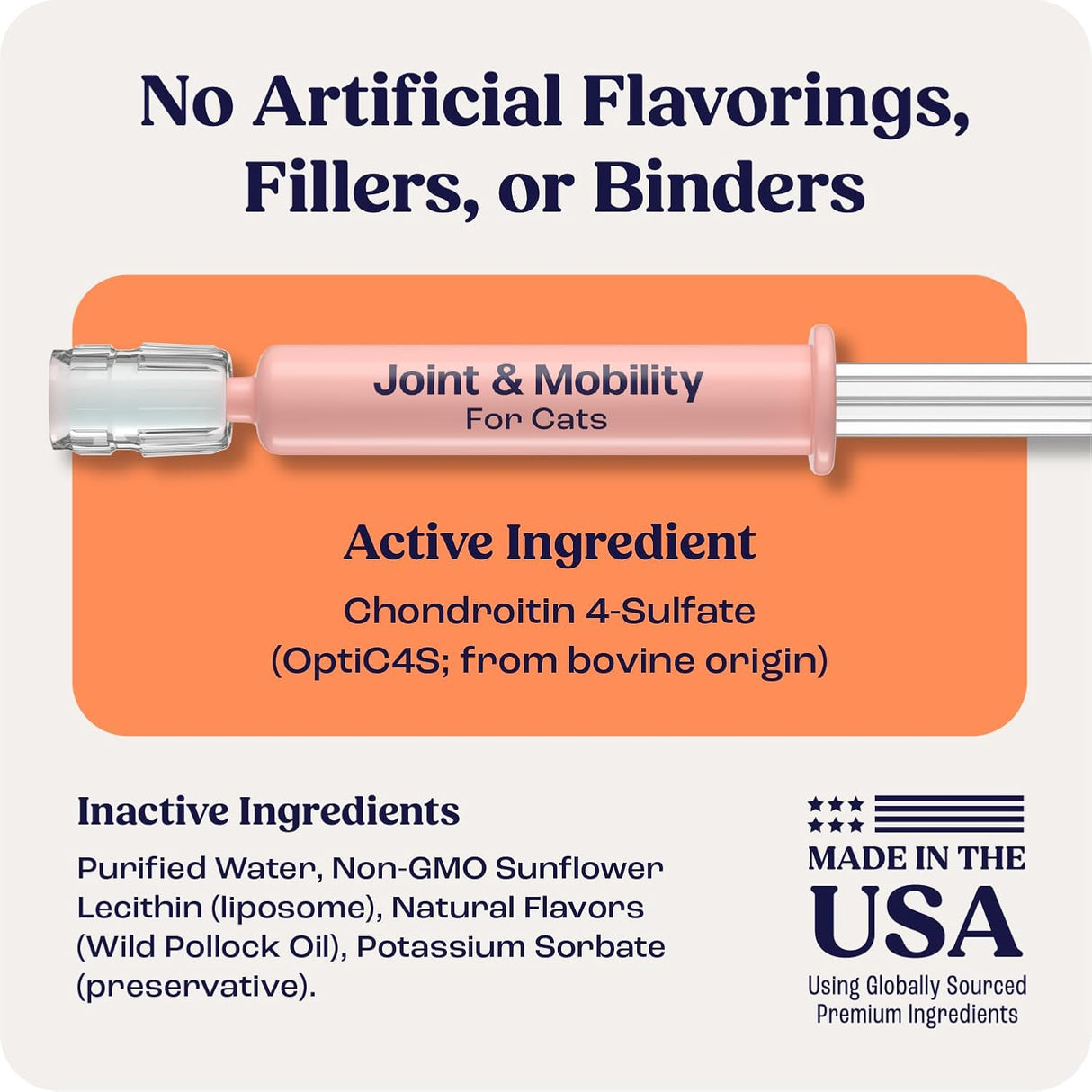 Summit Feline Pain Relief Supplement Inflammation Hip & Joint Support Vitamin for Cats 6Ml.