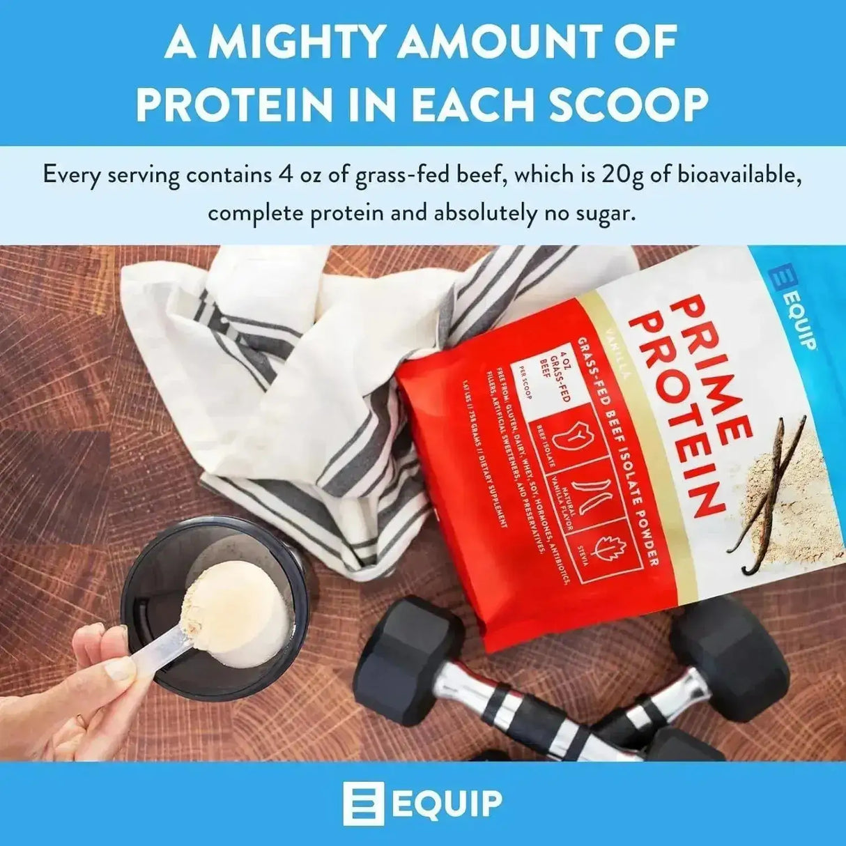 EQUIP FOODS - Equip Foods Prime Protein Powder Grass Fed Beef Protein Isolate Vanilla 758Gr. - The Red Vitamin MX - Suplementos Alimenticios - {{ shop.shopifyCountryName }}