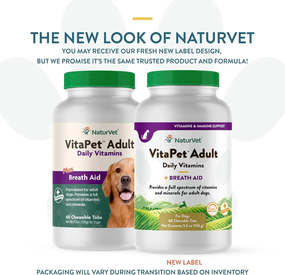 NATURVET - NaturVet VitaPet Adult Daily Vitamins for Dogs 60 Tabletas Masticables - The Red Vitamin MX - Multivitamínicos Para Perros - {{ shop.shopifyCountryName }}