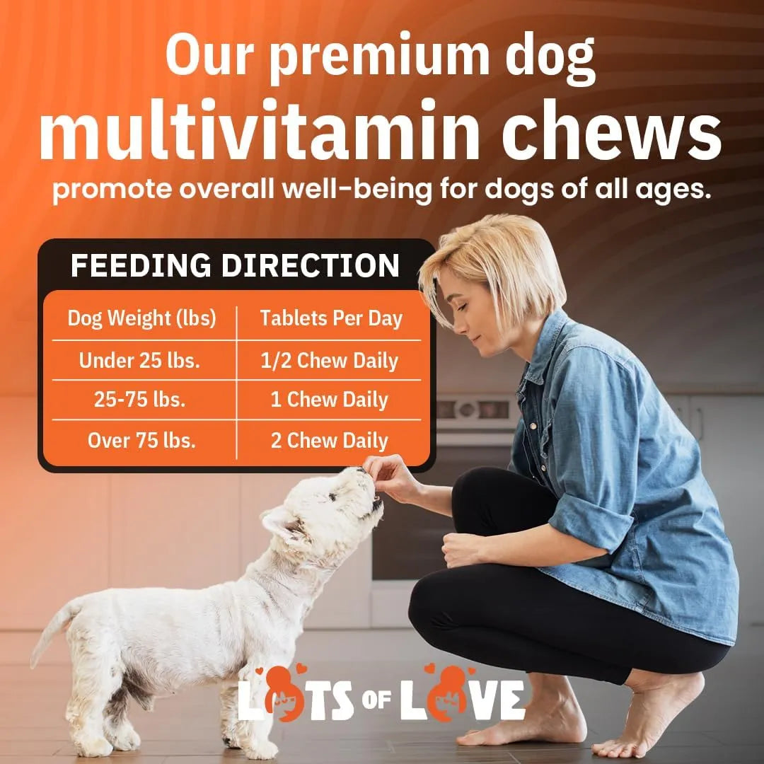LOTS OF LOVE - LOTS OF LOVE Dog Multivitamin Chewable 60 Masticables - The Red Vitamin MX - Multivitamínicos Para Perros - {{ shop.shopifyCountryName }}
