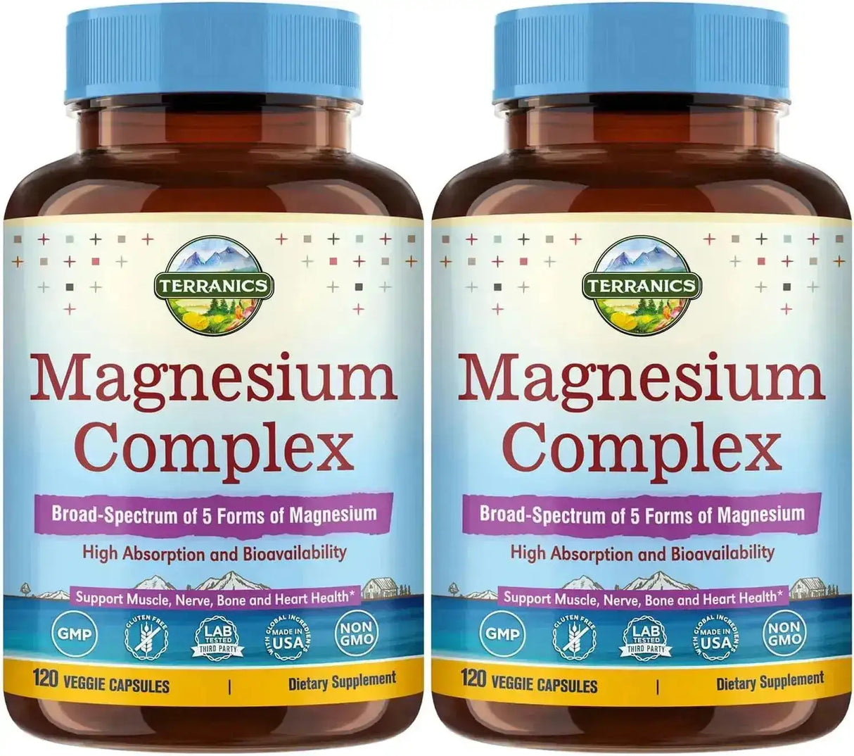 TERRANICS - Terranics 5-in-1 Magnesium Complex 120 Capsulas 2 Pack - The Red Vitamin MX - Suplementos Alimenticios - {{ shop.shopifyCountryName }}