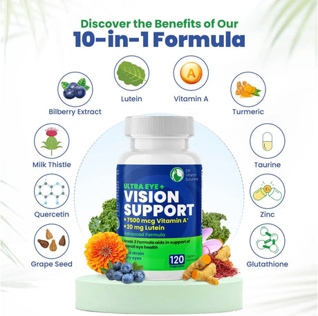 DR VITAMIN SOLUTIONS - DR Vitamin Solutions Vision Support Eye Vitamins for Macular Health 120 Capsulas - The Red Vitamin MX - Suplementos Alimenticios - {{ shop.shopifyCountryName }}