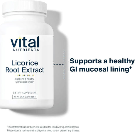 VITAL NUTRIENTS - Vital Nutrients Licorice Root 90 Capsulas - The Red Vitamin MX - Suplementos Alimenticios - {{ shop.shopifyCountryName }}