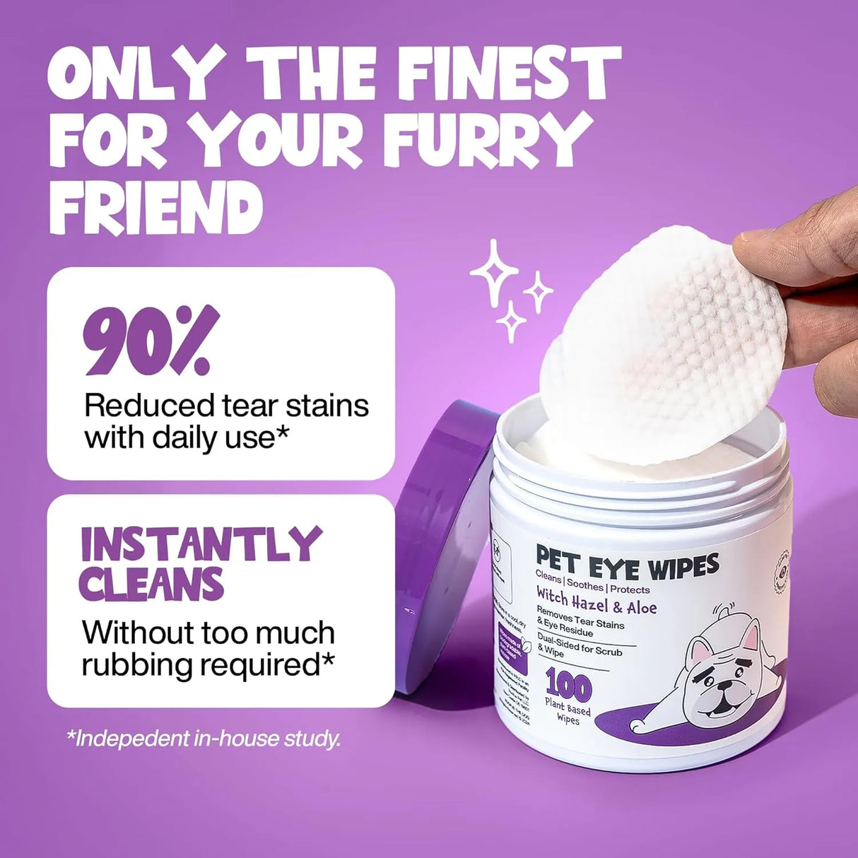 ROOFUS THE DOG - ROOFUS THE DOG Dog Tear Wipes to Removes Tear Stains & Eye Residue 100 Toallitas - The Red Vitamin MX - Cuidado De Los Ojos De Los Perros - {{ shop.shopifyCountryName }}