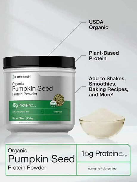 HORBAACH - Horbaach Pumpkin Seed Protein Powder Organic 454Gr. - The Red Vitamin MX - Suplementos Alimenticios - {{ shop.shopifyCountryName }}